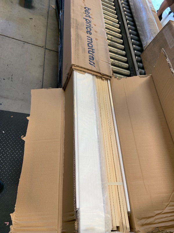 Photo 1 of Mellow Naturalista Classic 12 Inch Solid Wood Platform Bed with Wooden Slats, Cal King, Natural Pine (factory sealed) 