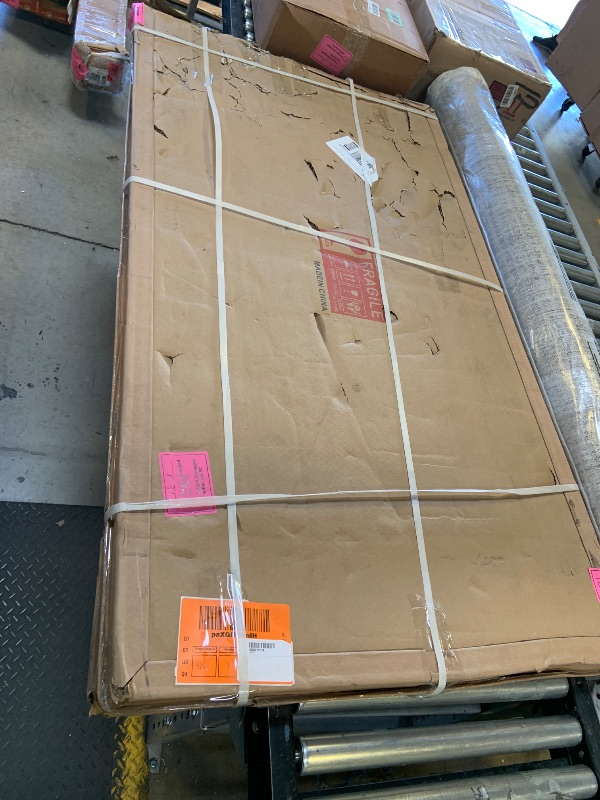 Photo 1 of VanPokins LED Bathroom Mirror, 60x32 Inch Gradient Front and Backlit Bathroom Mirror, 3 Colors Dimmable CRI>90 Double Lights, IP54 Enhanced Anti-Fog, Hanging Plates Wall Mount Lighted Mirror (factory sealed) 