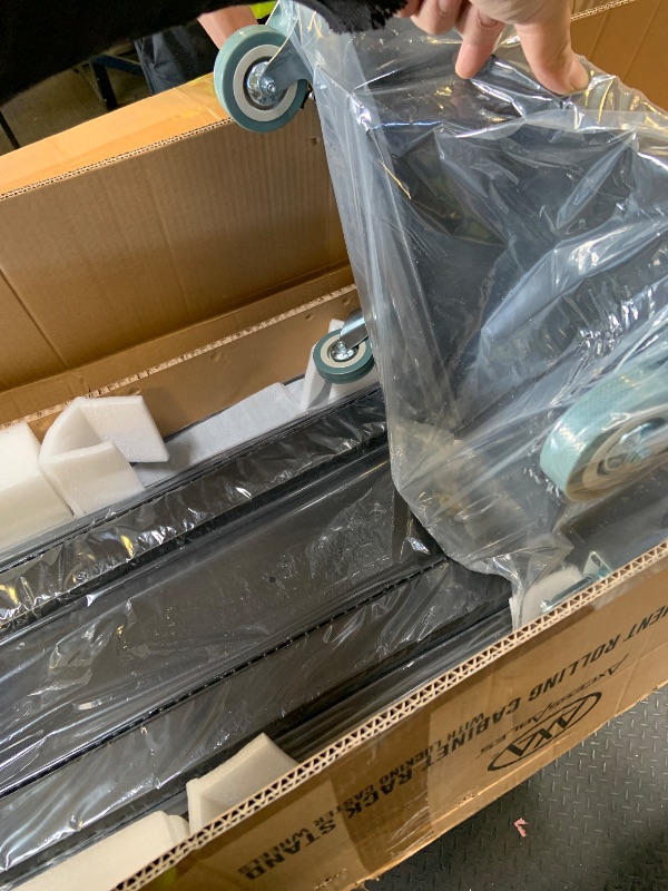 Photo 1 of AxcessAbles 30U 19-Inch Rolling IT Server Rack 550LB Heavy Duty Open Frame with Removable Side Panels Large 3-Inch Wheels for Servers Networking and Audio-Video Equipment Includes 5mm and 6mm Screws