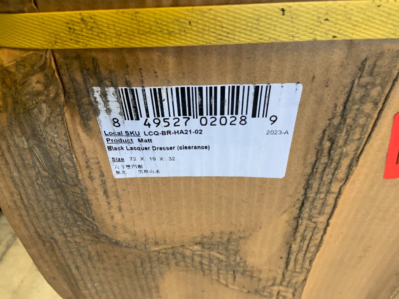 Photo 1 of Red Lantern Artisan Crafted Black Lacquer Cabinet - Hand Painted Landscape (factory sealed)