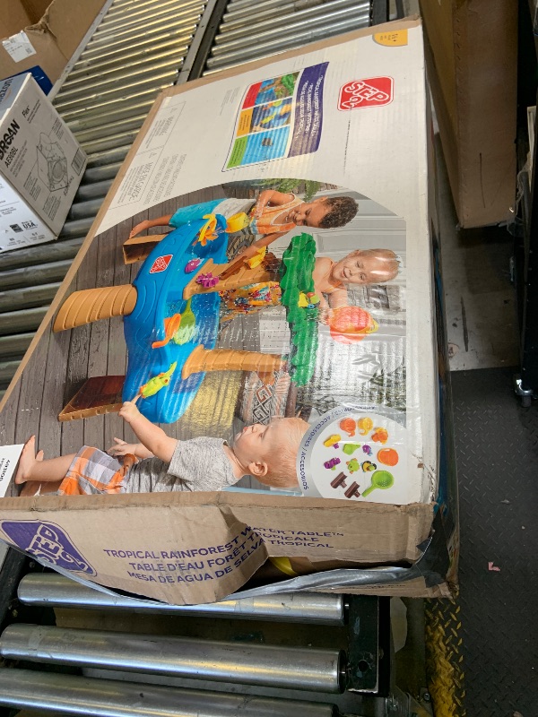 Photo 1 of Step2 Tropical Rainforest Kids Water Tables, Outdoor Toddler Activity Table, Ages 1.5+ Years Old, 13 Piece Water Toy Accessories, Blue & Green