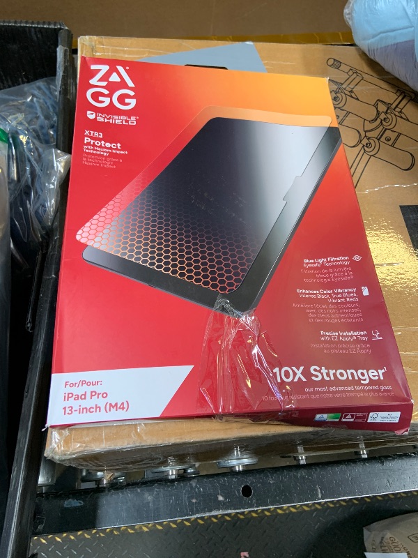 Photo 1 of ZAGG Glass XTR3 iPad Pro 13" (M4) Screen Protector - Advanced Hexiom Impact Technology, Recycled Glass, Blue Light Filter, Anti-Reflective, Easy Install, Protect Your Eyes & Screen