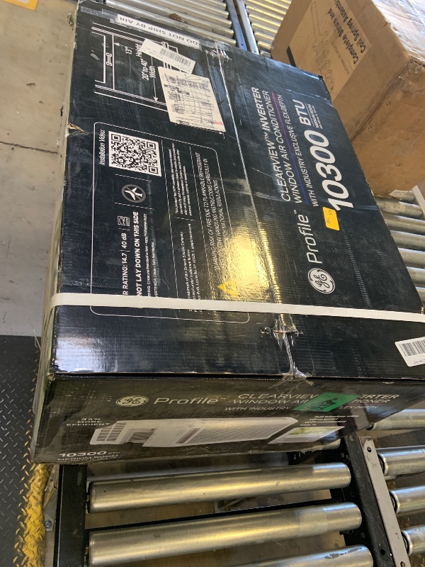 Photo 1 of GE Profile ClearView Inverter Window Air Conditioner Unit, 10,300 BTU, U-Shaped Adjustable Depth, Energy Efficient Cooling up to 450 sq ft., Ultra Quiet, SMART Home Capable, Includes Remote, White