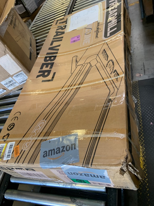 Photo 1 of TRAILVIBER Walking Pad Treadmill with 12% 9-Level Auto Incline, 450 lbs Capacity RGB LED Screen, Smart APP, Bluetooth Speaker Under Desk Treadmill, Compact Treadmills for Home Hiking, Blue Black