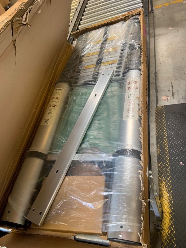 Photo 1 of JADDUO Telescoping Ladder,27.9 FT Extension Ladder,Aluminum Lightweight Telescopic Ladder with 2 Triangle Stabilizers, Telescoping Attic Ladders RV Ladders for Travel