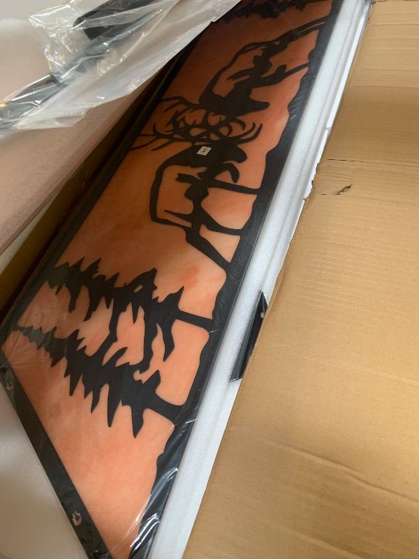 Photo 1 of Wellmet Tiffany Pool Table Light, 60 Inch Vintage Billiards Light Fixture for 7ft 8ft 9ft Pool Table, 4-Light Rustic Farmhouse Deer Elk Chandeliers for Dining Room, Snooker Table, Game Room, Cabin