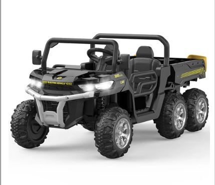 Photo 1 of Garvee 2-Seater 6x6 Ride-On Dump Truck: 24V, Remote Control, Battery Powered UTV,Tires, 6-Wheeler, for 3 years and up - Green