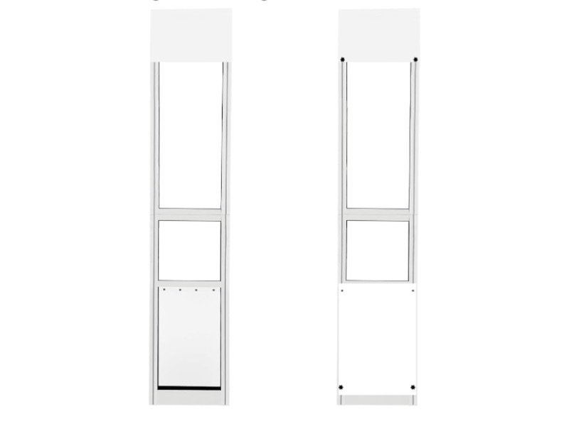 Photo 1 of Extra Large Dog Door for Sliding Glass Doors, Adjustable Height 91.73"-97.64",Magnetic Closing Curtain.
