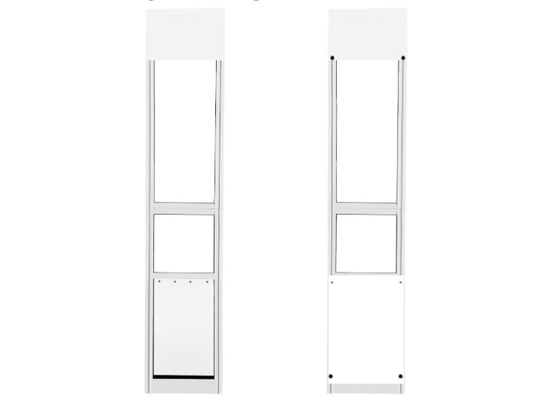 Photo 1 of Extra Large Dog Door for Sliding Glass Doors, Adjustable Height 91.73"-97.64",Magnetic Closing Curtain.