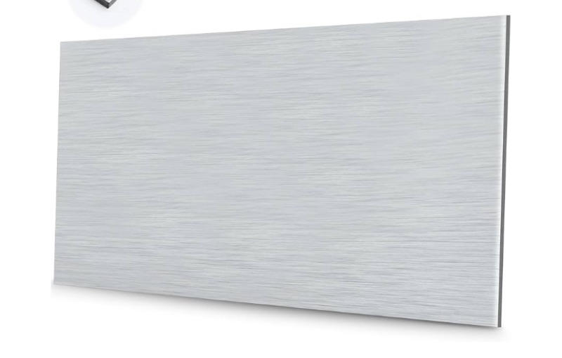 Photo 1 of Blulu 1 Pcs Aluminum Composite Panel, 1/8" Thick Rectangle Aluminum Plastic Composite Sheet Plate for Industry Crafting Handcraft DIY Projects, Brushed Silver (36"x72")