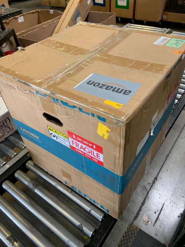 Photo 1 of LANDEN 31 Gallon Cube Rimless Low Iron Aquarium Fish Tank,19.7" L × 19.7" W × 19.7" H (50cm x 50cm x50cm) 8mm Thickness with Nano Foam Leveling Mat Included