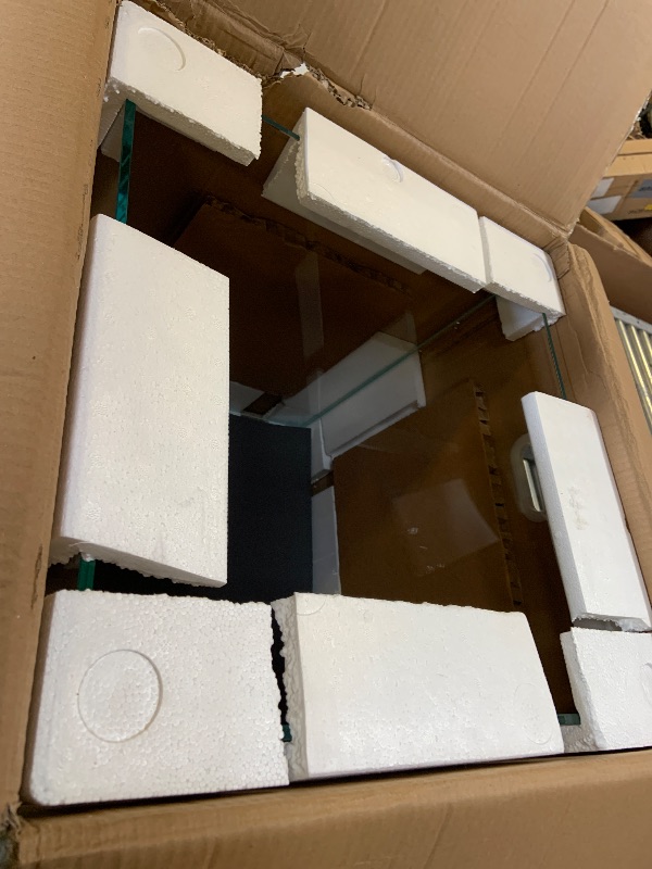 Photo 1 of LANDEN 31 Gallon Cube Rimless Low Iron Aquarium Fish Tank,19.7" L × 19.7" W × 19.7" H (50cm x 50cm x50cm) 8mm Thickness with Nano Foam Leveling Mat Included