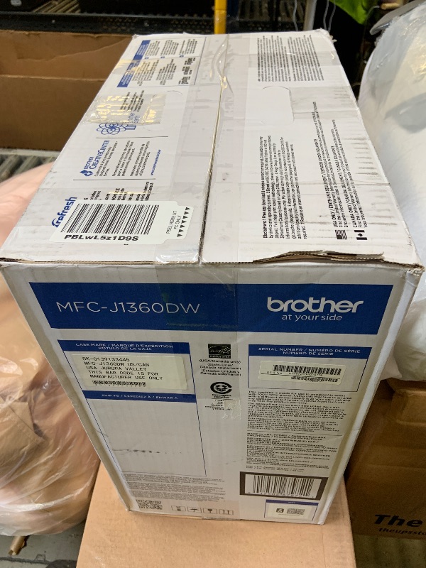 Photo 1 of Brother Work Smart 1360 Wireless Color Inkjet All-in-One Printer with Automatic Duplex Printing and 1.8” Color Display | Includes Refresh Subscription Trial(1) (MFC-J1360DW) (Uses LC501 Series Inks)