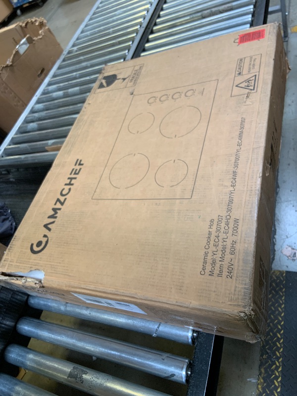 Photo 1 of AMZCHEF 30 Inch Electric Cooktop, Built-in with 4 Burners Max 7000W with 30" Glass Ceramic Cook Top,Knob control, Hot Surface Indicator,220V - 240V Hard Wire, No Plug
