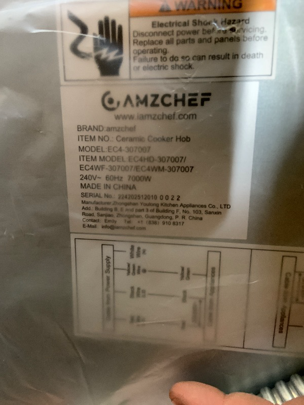 Photo 1 of AMZCHEF 30 Inch Electric Cooktop, Built-in with 4 Burners Max 7000W with 30" Glass Ceramic Cook Top,Knob control, Hot Surface Indicator,220V - 240V Hard Wire, No Plug
