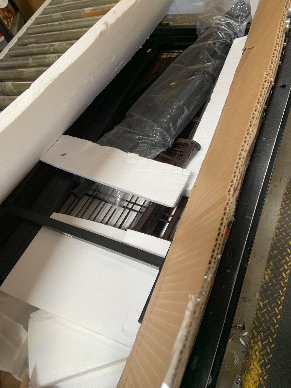 Photo 1 of Welfuturer TV Stand with Mount and Power Outlet FarmhouseTV Stand with 8 Fabric Drawers and LED Light Industrial Entertainment Center for TVs up to 80 Inches with Open Storage for Living Room