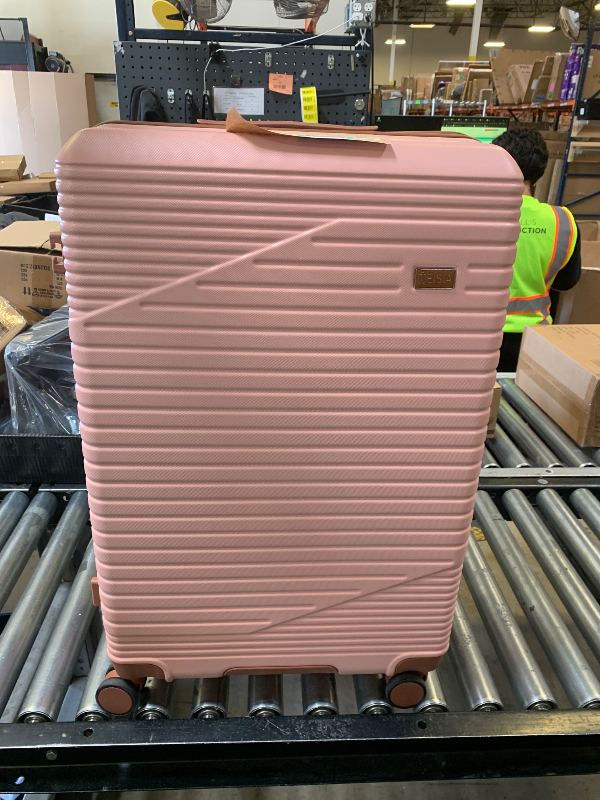 Photo 1 of NEISIA Luggage Sets 3 Piece,Hard Shell Carry on Suitcase with Spinner Wheels and TSA Lock, Travel Lightweight Luggage Set with YKK Zippers (Pink, 5 piece sets?20/24/28/DB/TB)