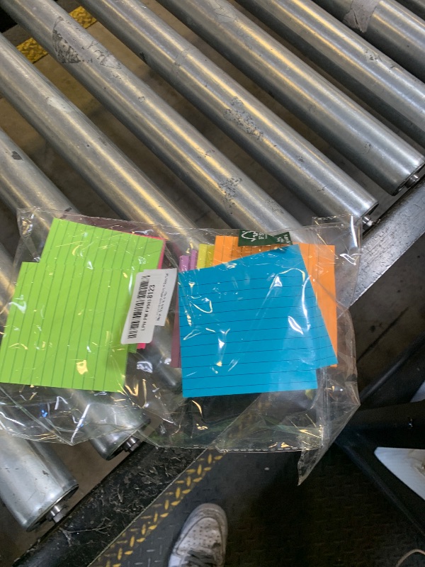 Photo 1 of (12 Pads) Lined Sticky Notes 4x4 in, 6 Bright Colors Self-Stick Note Pads, Strong Adhesive, 47 Sheets/Pad