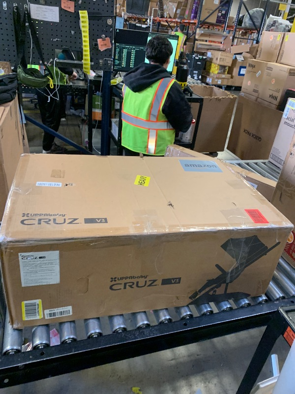 Photo 1 of UPPAbaby Cruz V3 Stroller - from Birth + Car Seat Compatible - Full-Size, Reversible Seat - Infant Insert, Bug and Rain Shields Included - Owen (Mocha Mélange/Carbon Frame/Chestnut Leather)