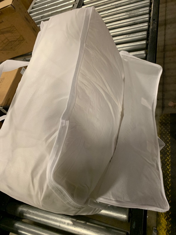 Photo 1 of L LOVSOUL Goose Feather Down Fiber Comforter Oversize Queen Size, 100% Organic Cotton Fabric Duvet Insert,1200TC,750+Fill Power, Hotel Collection, All Season White Bedding Comforters with 8 Tabs