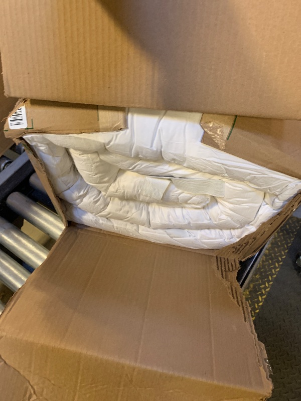 Photo 1 of WhatsBedding 3 Inch Feather Bed Mattress Topper, Duck Feather MemoryFoam Bed Topper,Soft Fluffy Supportive Pressure Relief Mattress, Full