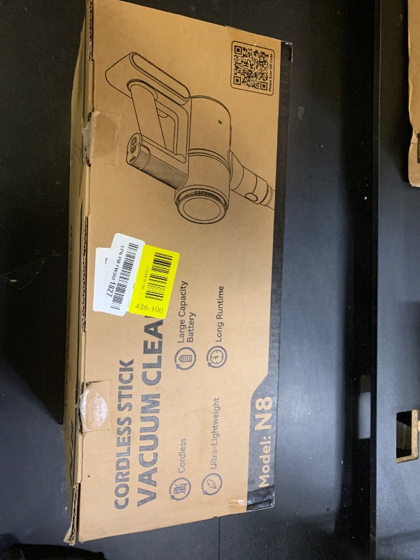 Photo 1 of N8 Cordless Vacuum Cleaner,Lightweight Stick Vacuum with Powerful Suction,2200mAh Battery,40 Mins Runtime,Self-Standing,Rechargeable Vacuum Cleaners for Home Hardwood Floor Carpet Pet Hair (Blue)