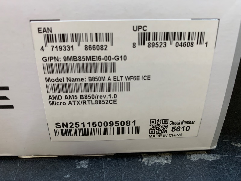 Photo 1 of B850M AORUS ELITE WIFIGE ICE