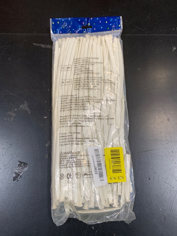 Photo 1 of 100Pcs 260 Balloons White Long Balloons for Balloon Garland Thickening Skinny Latex Twisting Balloon for Animals Modeling Christmas Birthday Wedding Party Decorations