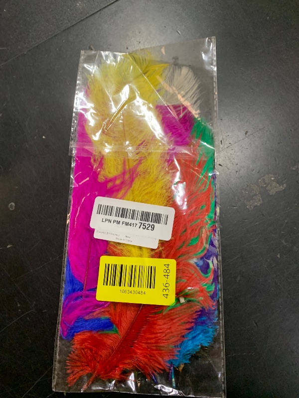 Photo 1 of 10pcs Colorful Ostrich Feathers Long 8-10inch (20-25cm) Natural Feathers for Crafts Carnival Masks Brazilian Clothing Decoration Party Wedding DIY Feathers Headwear Making(Colorful, 8-10inches)