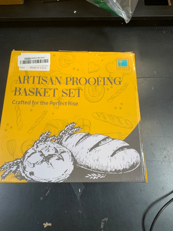 Photo 1 of Dimpola Banneton Bread Proofing Basket Banneton Basket Set Sourdough Proofing Basket Round Proofing Bowls Handmade Rattan Baskets and Liners (Round of 1 Gift Set)