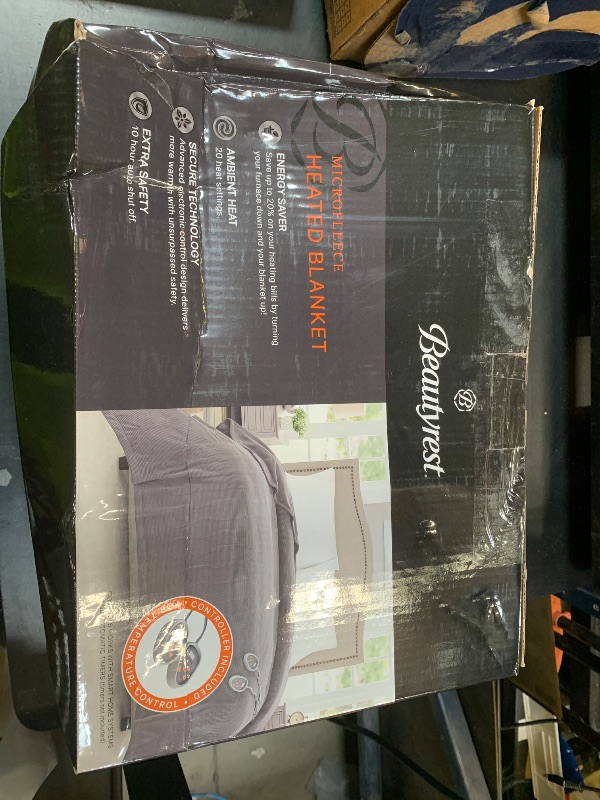 Photo 1 of Beautyrest Electric Blanket Luxurious Micro Fleece Ultra Soft Ribbed Textured, Cozy and Snuggly Cover for Cold Weather, Fast Heating, Auto Shut Off, 20 Level Heat Setting Controller, Twin, Beige