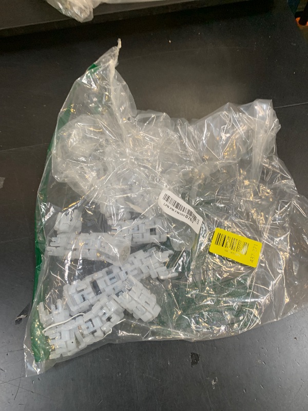 Photo 1 of 100 Pack Magnetic Christmas Light Clips, Upgraded Anti-Slip Metal Roof Christmas Light Hooks for C9 C7 Sockets, Weather-Resistant String Lighting Clips for Outside Gutters Patio Holiday (White)