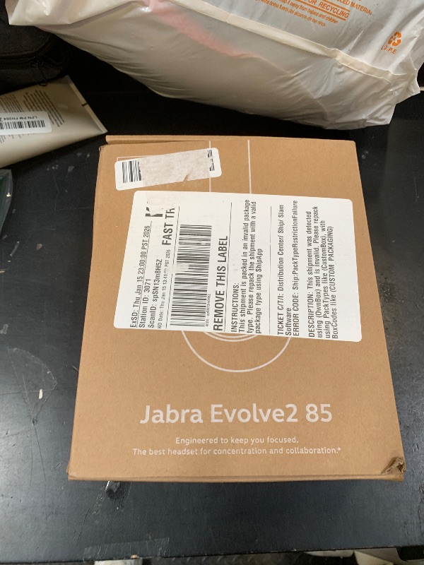 Photo 1 of Jabra Evolve2 85 Wireless PC Headset – Noise Cancelling UC Certified Stereo Headphones with Long-Lasting Battery – USB-C Bluetooth Adapter – Black