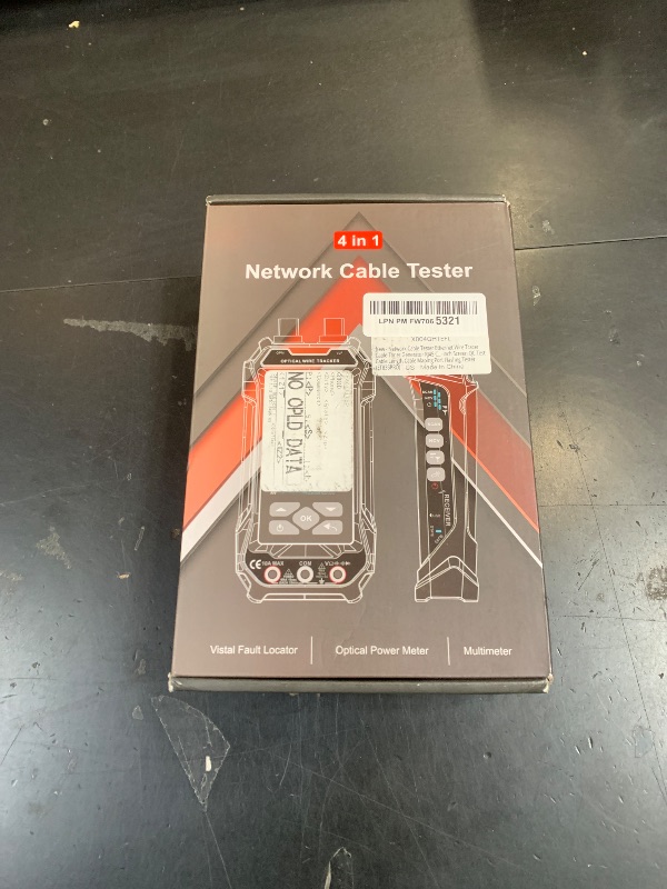 Photo 1 of Network Cable Tester Optical Power Meter VFL Multimeter 4 in 1,Wire Tracer Toner Generator RJ45 CAT5 CAT6 CAT7 CAT8 UTP STP QC Test Cable Length Cable Maping Cable Scan Port Flashng POE Tester