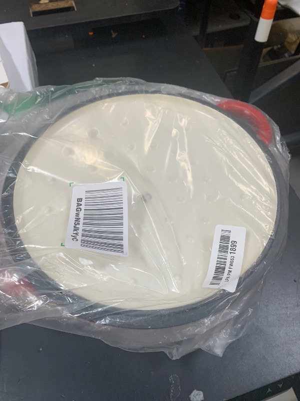 Photo 1 of ********READ CLERK COMMENTS*********
**USED, DAMAGED** Overmont 5.5QT Enameled Cast Iron Dutch Oven with Lid Cookbook Heavy-Duty Casserole with Dual handles for Braising, Stews, Roasting, Bread Baking