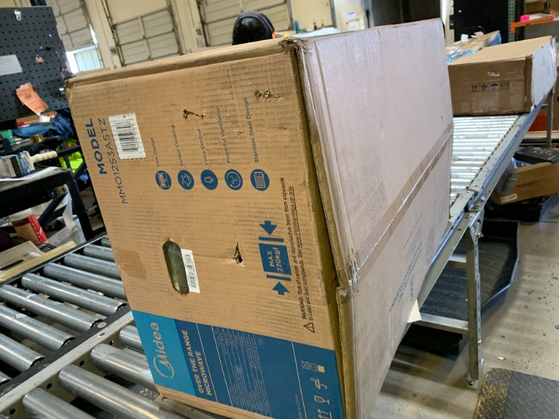 Photo 1 of Midea MMO12S3ASTZ Over the Range Microwave Oven, 1.2 Cu.ft Slim Microwaves with Sensor Cook, Stainless Steel Microwaves, 1000W heating power with 400CMF vent fan