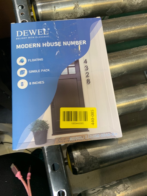 Photo 1 of DEWEL 8 inch Floating Large House Numbers for Outside, Black Modern House Address Numbers Decor for 911 Visibility Signage with Nail Kits (House Number 2)