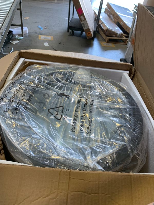 Photo 1 of Alpine 32 Gallon Commercial Outdoor Trash Can – Open Top All-Weather Garbage Can with Leak-Proof Stainless Steel Liner, Floor-Mount Ready for Parks, Schools & Public Spaces (Flat Lid - Cedar)