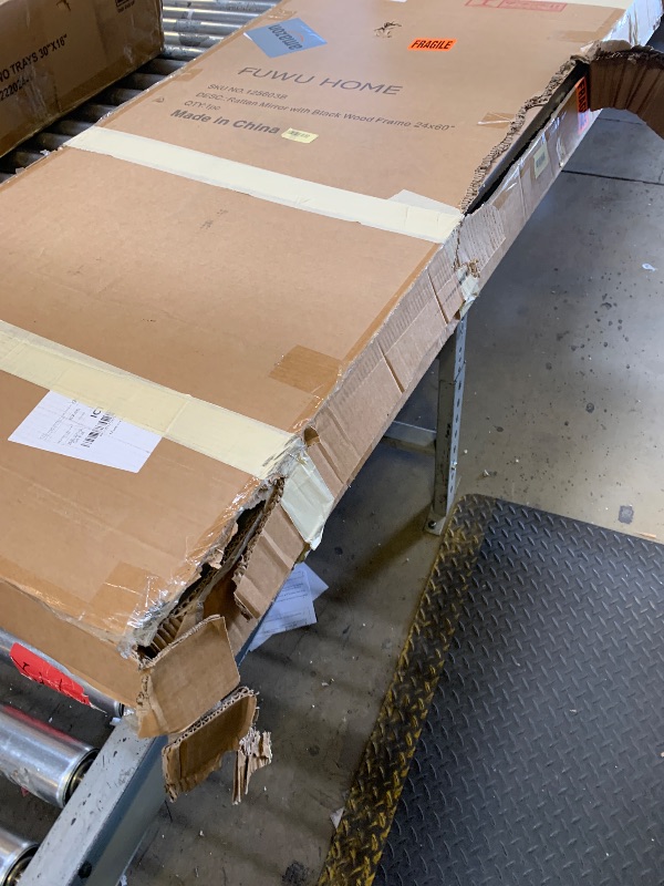 Photo 1 of FUWU HOME Rattan Full Length Mirror, 60"x24" Black Oval Bathroom Vanity Mirror, Large Hanging Dressing Floor Mirror for Bedroom, Living Room, Entryway, Antique Black (No Stand)
