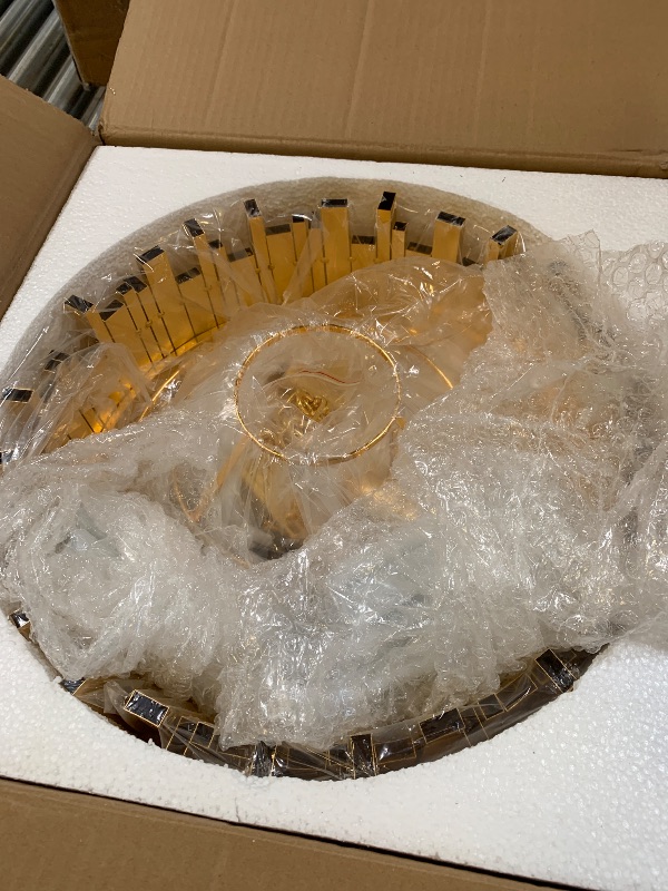 Photo 1 of AloaDecor Lighting 12 -Light Antique Gold Crystal Wrought iron Chandelier
