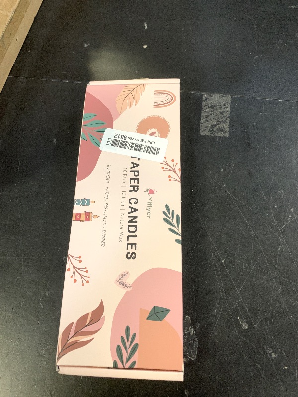 Photo 1 of 10 Inch Dusty Rose Taper Candles for Home Decoration, 10 Pack Unscented Candlesticks for Dinner Wedding Party, Smokeless and Dripless Candle Sticks