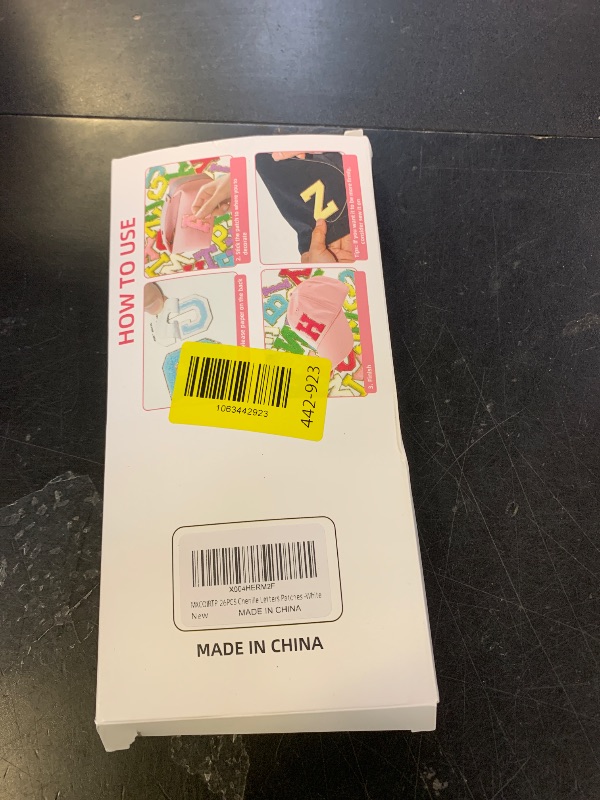 Photo 1 of **INCOMPLETE** MXCOIRTP Self-Adhesive Chenille Letters Patches, White Letter Stickers on Patches Varsity Letter Patches for Clothing Jackets Backpacks Hats Repair Alphabet Embroidered Applique