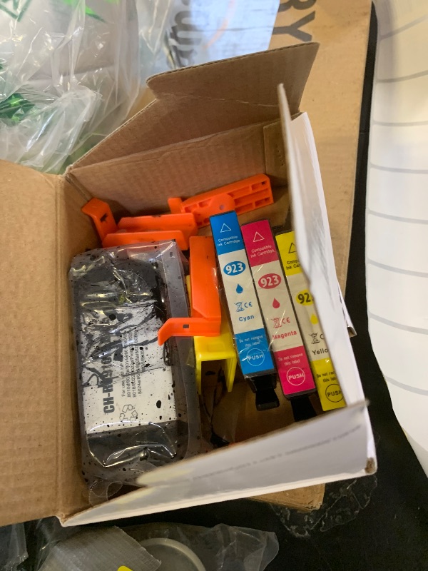 Photo 1 of 923 Ink Cartridges for HP Printers Compatible for HP 923 Ink Cartridges HP923 for HP Officejet Pro 8130e 8120e 8135e 8139e 8120e 8125e Printers (4 Pack 923 Ink Black Cyan Magenta Yellow Without Chip)