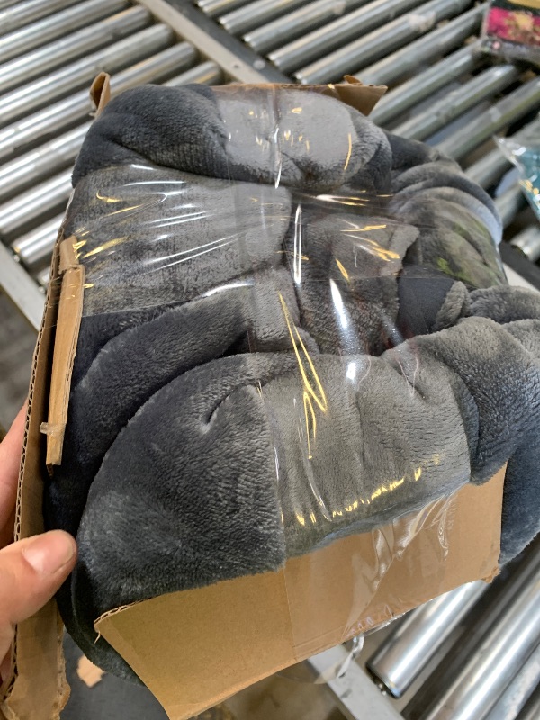 Photo 1 of AMBERSPACE Plush Queen Comforter Set Blue Grey, Flannel Velvet Comforter Sets 7 Pieces Bed in a Bag, Soft Warm Winter Bedding Set with Sheets, Pillowcases & Shams