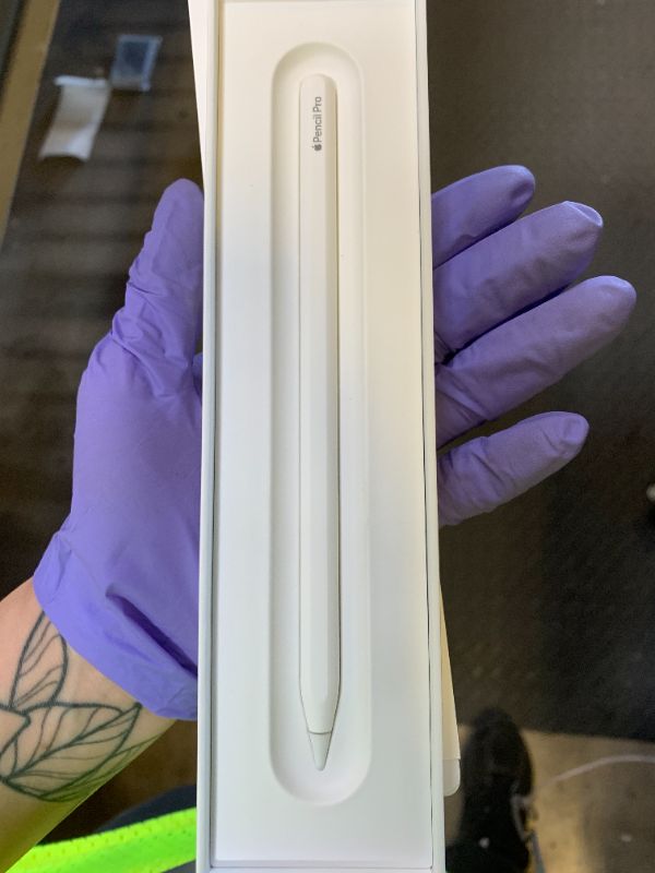 Photo 1 of Apple Pencil Pro: Latest Model - Device Compatibility Check Required - Pixel-Perfect Precision, Tilt and Pressure Sensitivity, Perfect for Note-Taking, Drawing, and Art. Charges and Pairs Magnetically