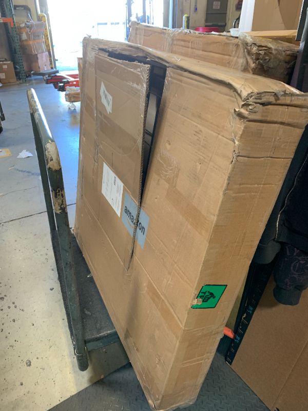 Photo 1 of Amazon Basics Bed Frame with Storage, Foldable Metal Platform, Sturdy Steel, No Box Spring Needed, 14 inches High, Tool-Free Easy Assembly, Noise-Free, King Size, Black