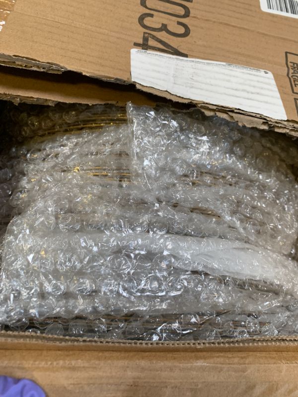 Photo 1 of Zhehao 150 Pcs Charger Plates Bulk 13 Inch Round Wedding Chargers Plastic Plate Dinner for Wedding Party Baby Shower Table Setting Event Decoration (Gold)