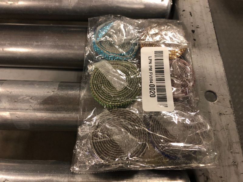 Photo 1 of 10 Rolls Self Adhesive Rhinestone Ribbon Crystal Diamond Sticker Bling Ribbon DIY Decoration with 2 mm Rhinestones for DIY Arts Crafts,Wedding Party Decor,Car Phone Decoration.(Each Roll 1 Yard)