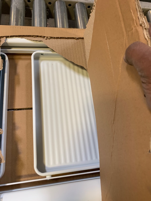 Photo 1 of SOLADDER 5 Step Ladder, Folding Step Stool, White Foldable Iron Ladder for 10 Foot High Ceiling with Anti-Slip Wide Sturdy Pedal and Handgrip, Multi-Use for Home (300 lbs Capacity)