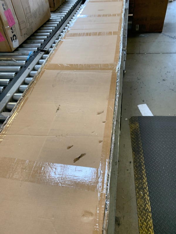 Photo 1 of ROYMELO 32x84 Inch White Sliding Barn Door Slab with 5.5ft Hardware Kit Included, 5-Panel, MDF Wood Panel Covered with Water-Proof Scratch-Proof PVC Surface, Simple DIY Assembly